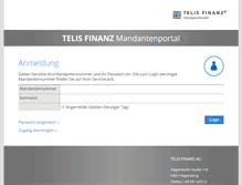 Tablet Screenshot of mandanten.telis-finanz.de